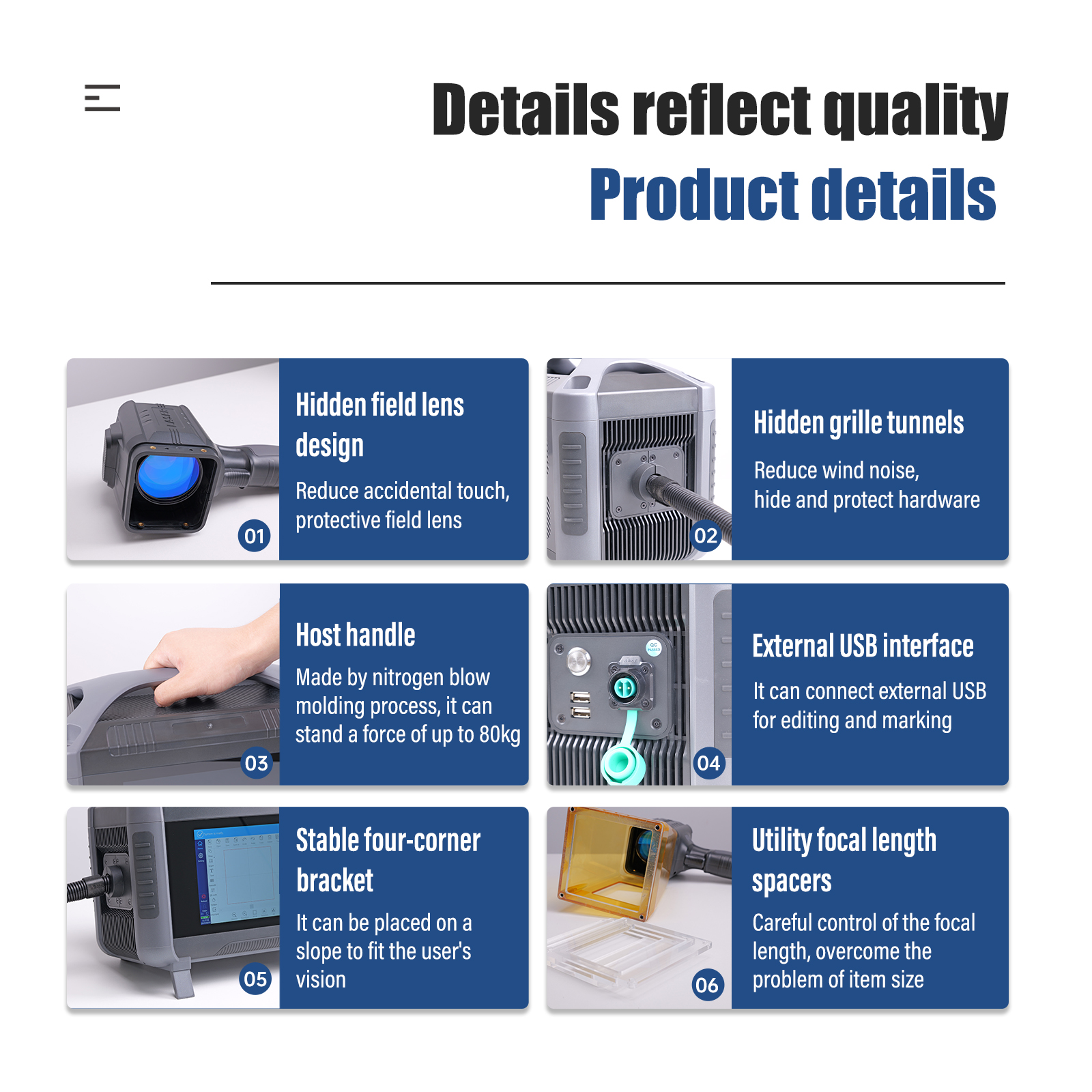 SFX 20W 30W 50W Portable Handheld Laser Marking Machine Fiber Laser Engraver for Metal and Non-metallic Materials